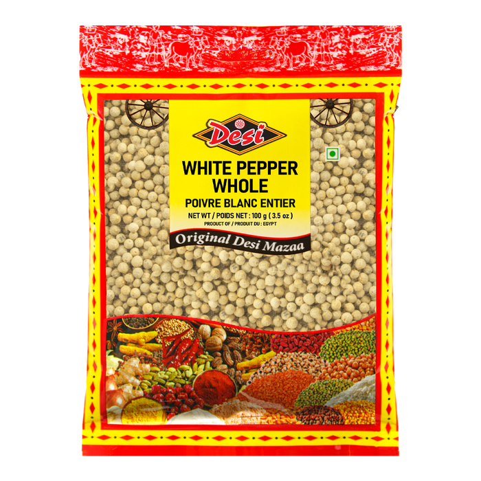 PEPPER WHITE WHOLE [DESI], 100g