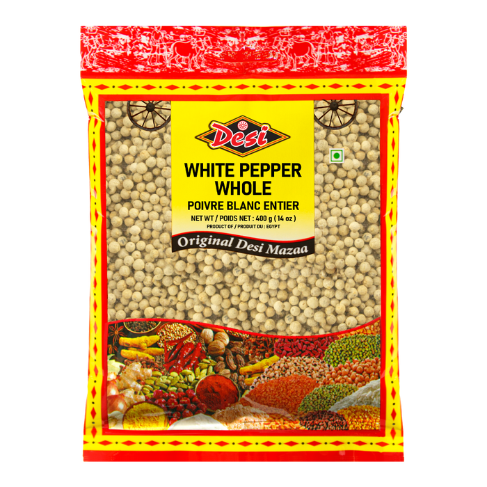 PEPPER WHITE WHOLE [DESI],  400g